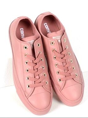 Converse Womens Chuck Taylor All Star Low Pink Leather Sneaker Limited Edition